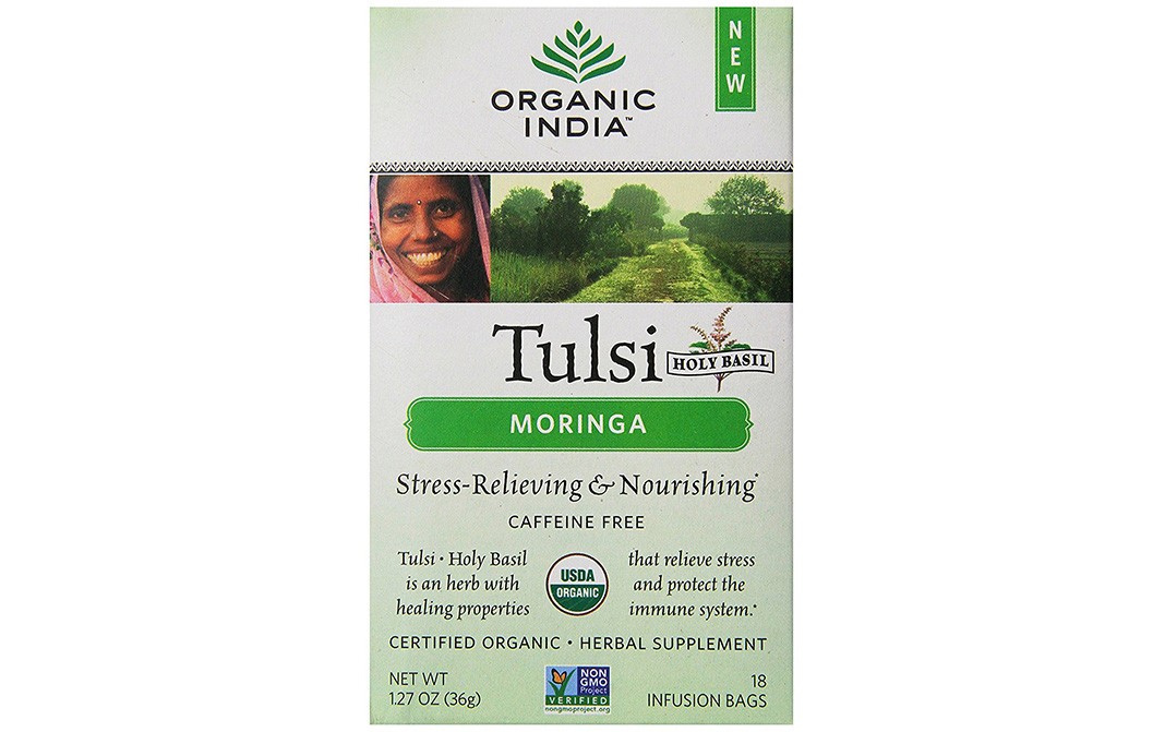Organic India Tulsi Holy Basil Moringa Tea   Box  36 grams